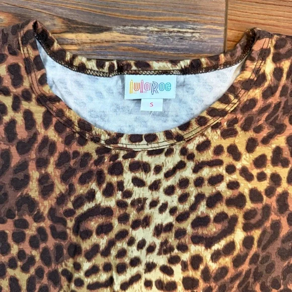 LuLaRoe Maria Brown Leopard Print Maxi Dress Size S - Picture 3 of 3